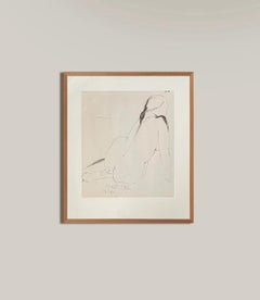 Midcentury Reclining Nude in Ink