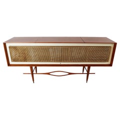 Midcentury Record Player Console