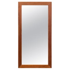 Midcentury Rectangle Solid Walnut Frame Mirror American Studio Craft