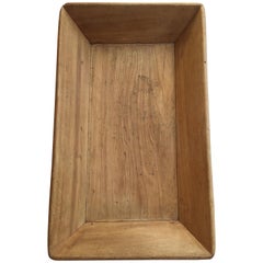 Midcentury Rectangular Bowl in Bald Cypress Wood from Mexico