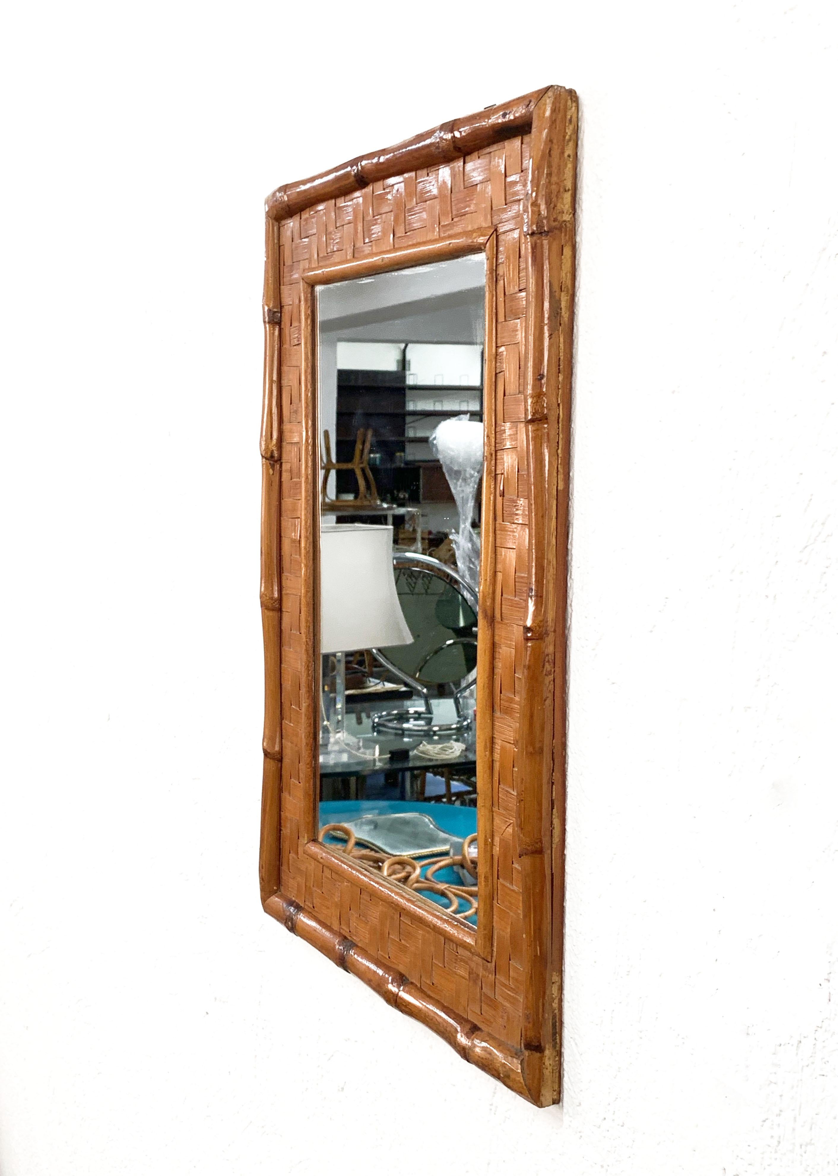 bamboo frame mirror