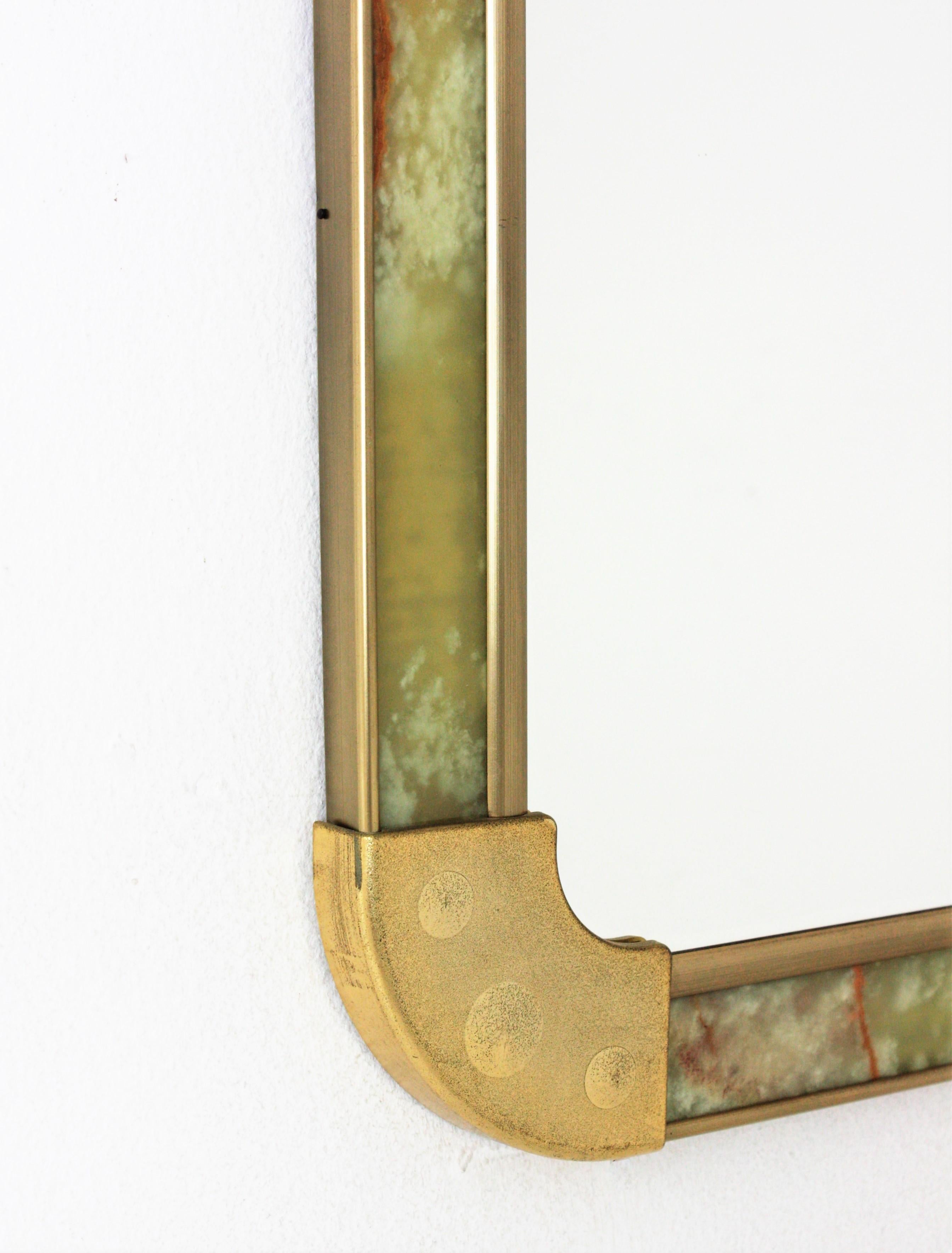 Midcentury Rectangular Mirror in Onyx, 1960s In Good Condition For Sale In Barcelona, ES