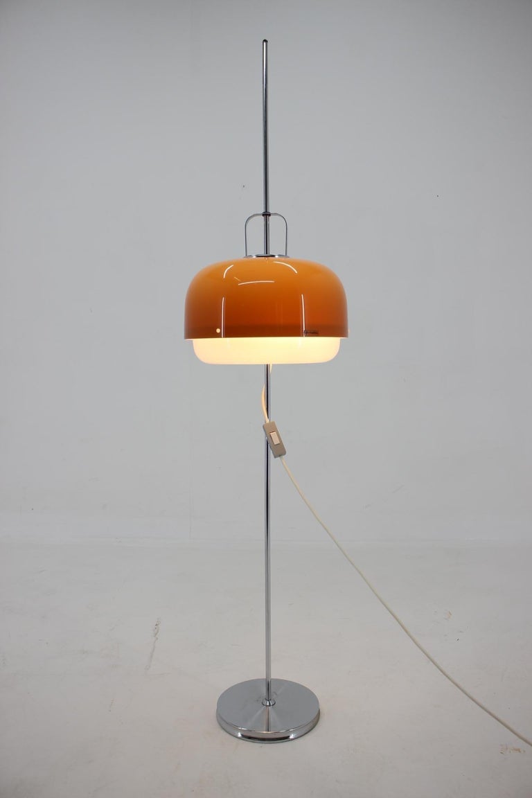 Midcentury Red Floor Lamp by Meblo Designed by Harvey Guzzini, Italy, 1970s  at 1stDibs | meblo guzzini lamp, harvey guzzini floor lamp, meblo floor lamp