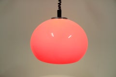 Midcentury Red Pendant Meblo by Harvey Guzzini, 1970s