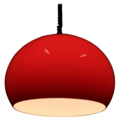 Midcentury Red Pendant Meblo by Harvey Guzzini, 1970s