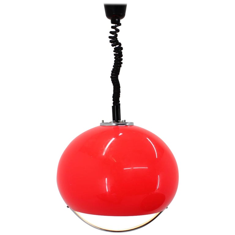 Midcentury Red Pendant Meblo Designed by Harvey Guzzini, 1970s For Sale at  1stDibs