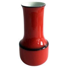 Midcentury Red Schonwald Germany Porcelain Vase, Style 112