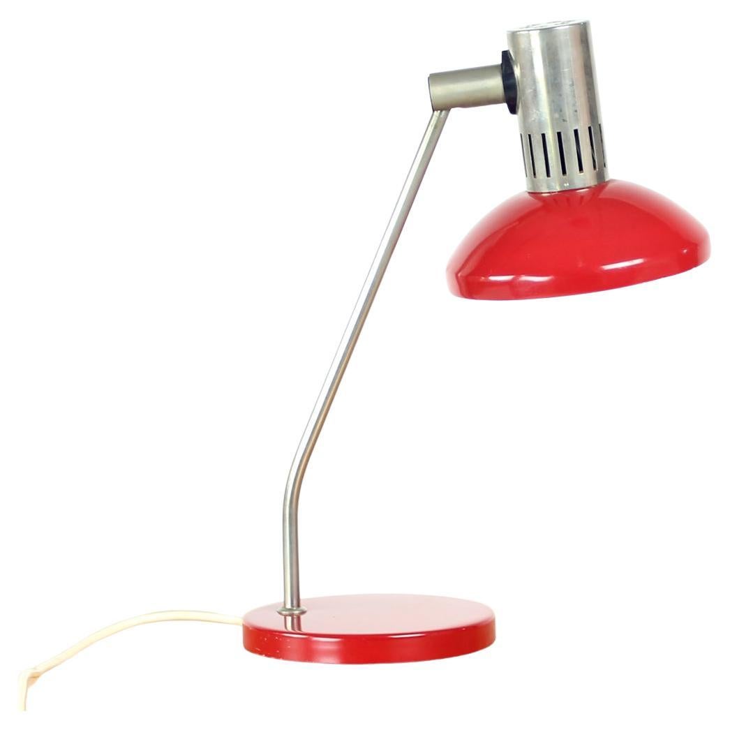 Midcentury Red Table Lamp By Aka Leuchen, Germany 1970s For Sale