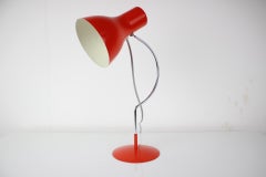 Midcentury Red Table Lamp/Napako Designed by Josef Hurka, 1970s