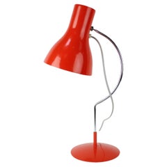 Vintage Midcentury Red Table Lamp/Napako Designed by Josef Hurka, 1970s