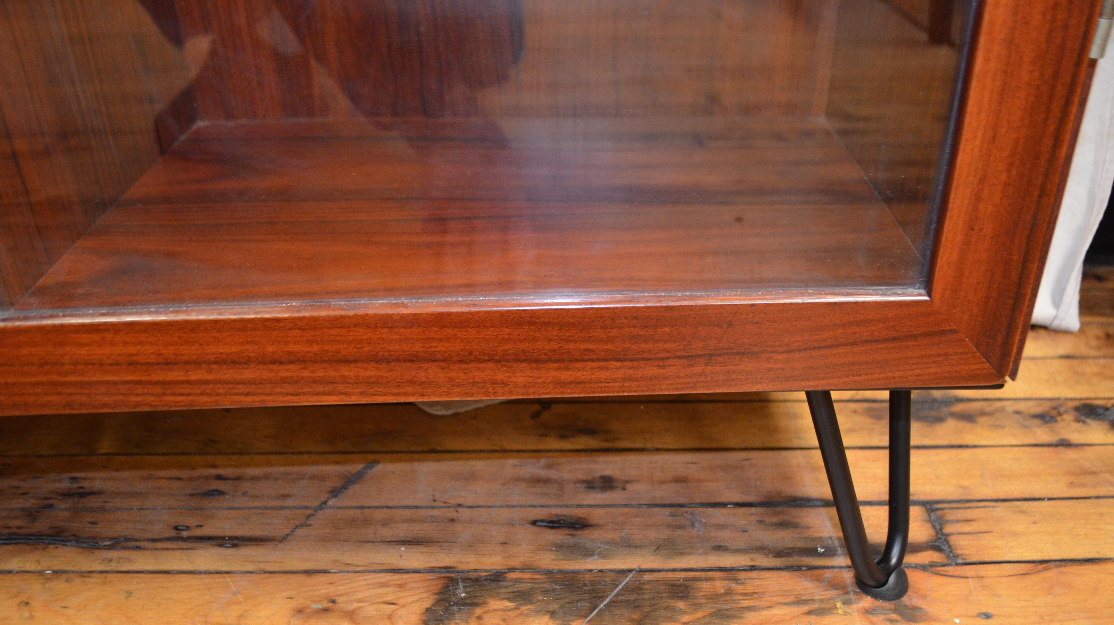 Midcentury Redwood Credenza from Skovby Mounted on High Hairpin Legs 2