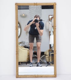 Midcentury Reeded Giltwood Mirror