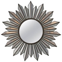 Midcentury Regency Style Sunburst Mirror