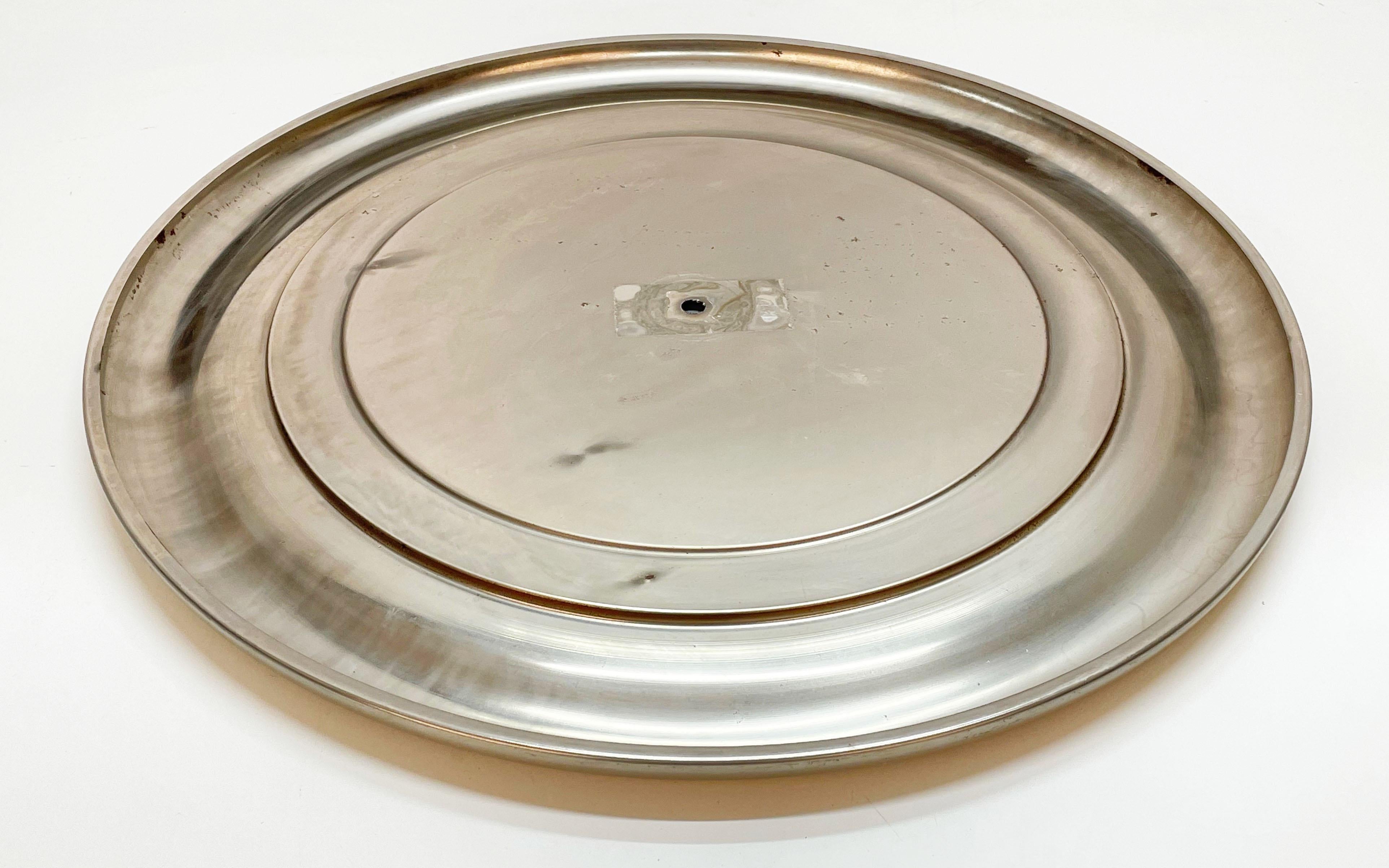 Midcentury Reggiani Italian Round Steel and Bevelled Wall Mirror, 1960s For Sale 7