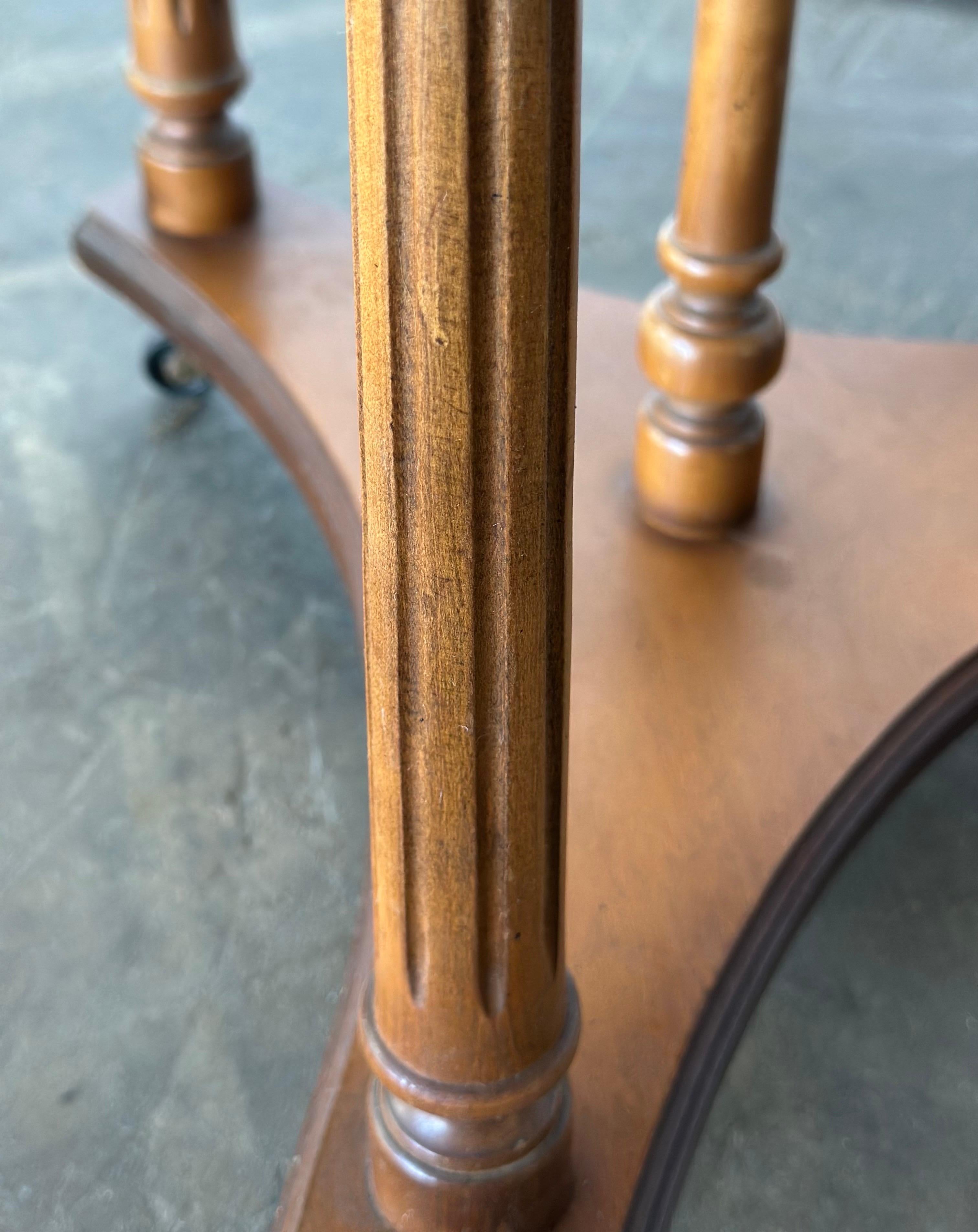 Midcentury Replogle Illuminated Globe on Solid Wood Stand 10