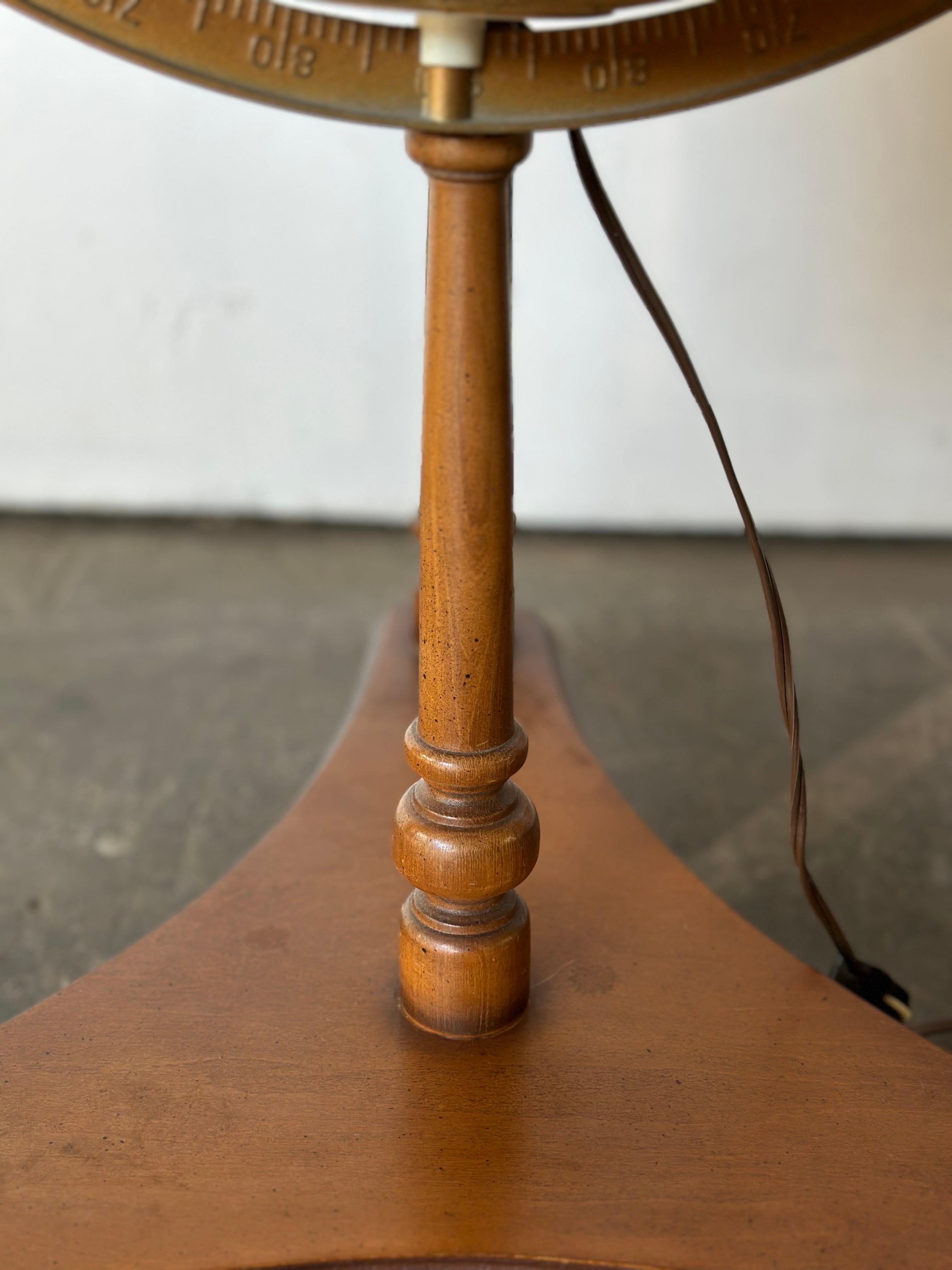 American Midcentury Replogle Illuminated Globe on Solid Wood Stand