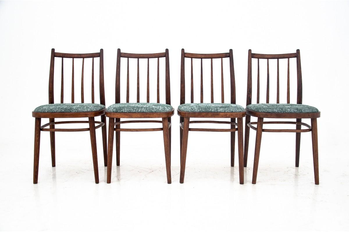 Midcentury Retro 4 Dining Chairs After Renovation, 1950s