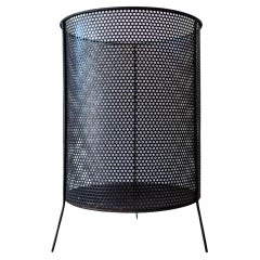 Midcentury Richard Galef Perforated Metal Waste Paper Basket