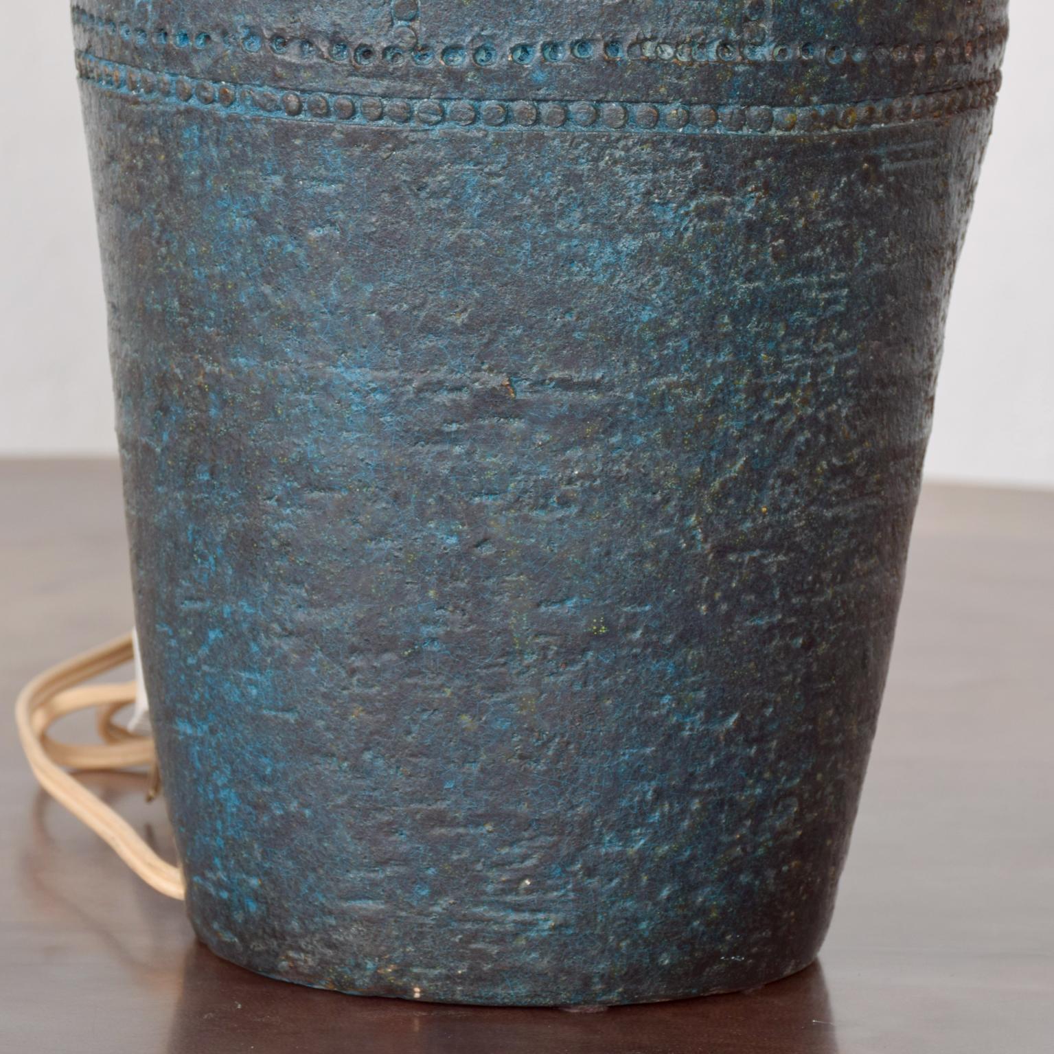 Mid-20th Century Midcentury Rimini Blue, Aldo Londi Bitossi, Ceramic Table Lamp, 1950s