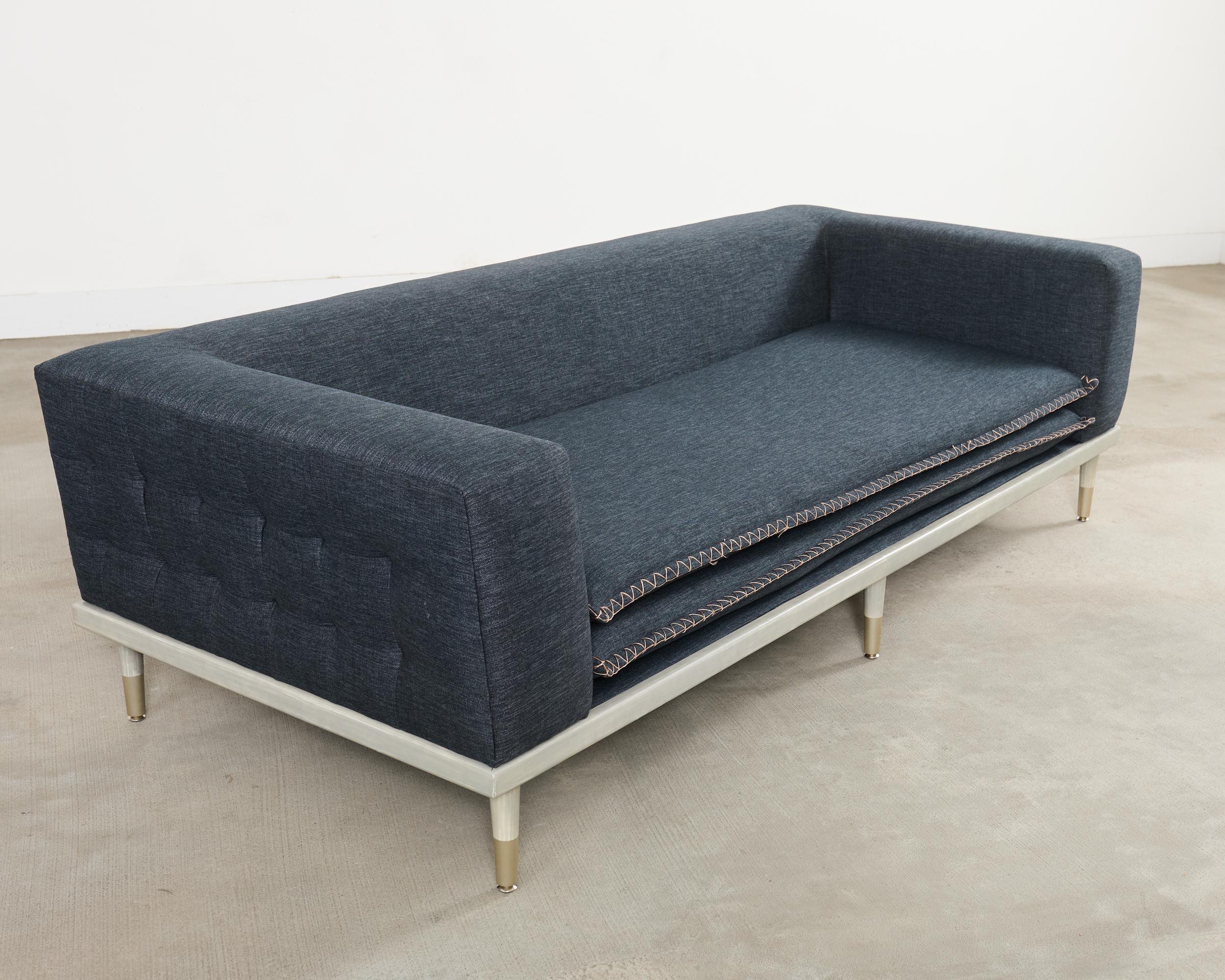 Sofá de plataforma vaquero estilo Roche Bobois de mediados de siglo en venta 4