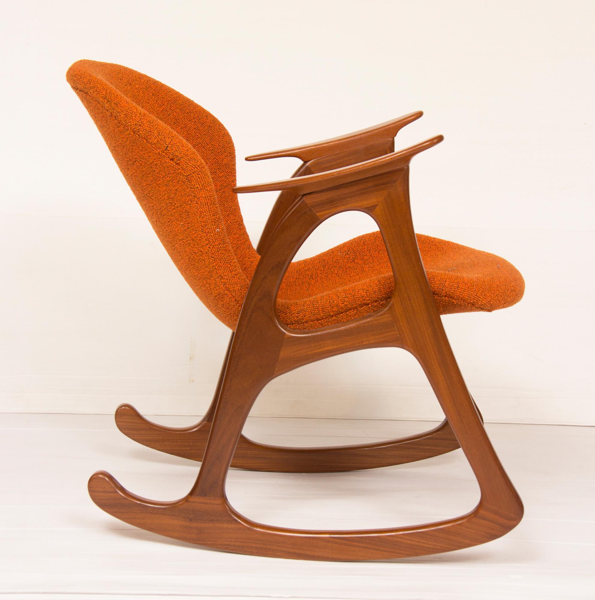 Mid-Century Modern Midcentury Rocking Chair by Aage Christiansen for Erhardsen Andersen