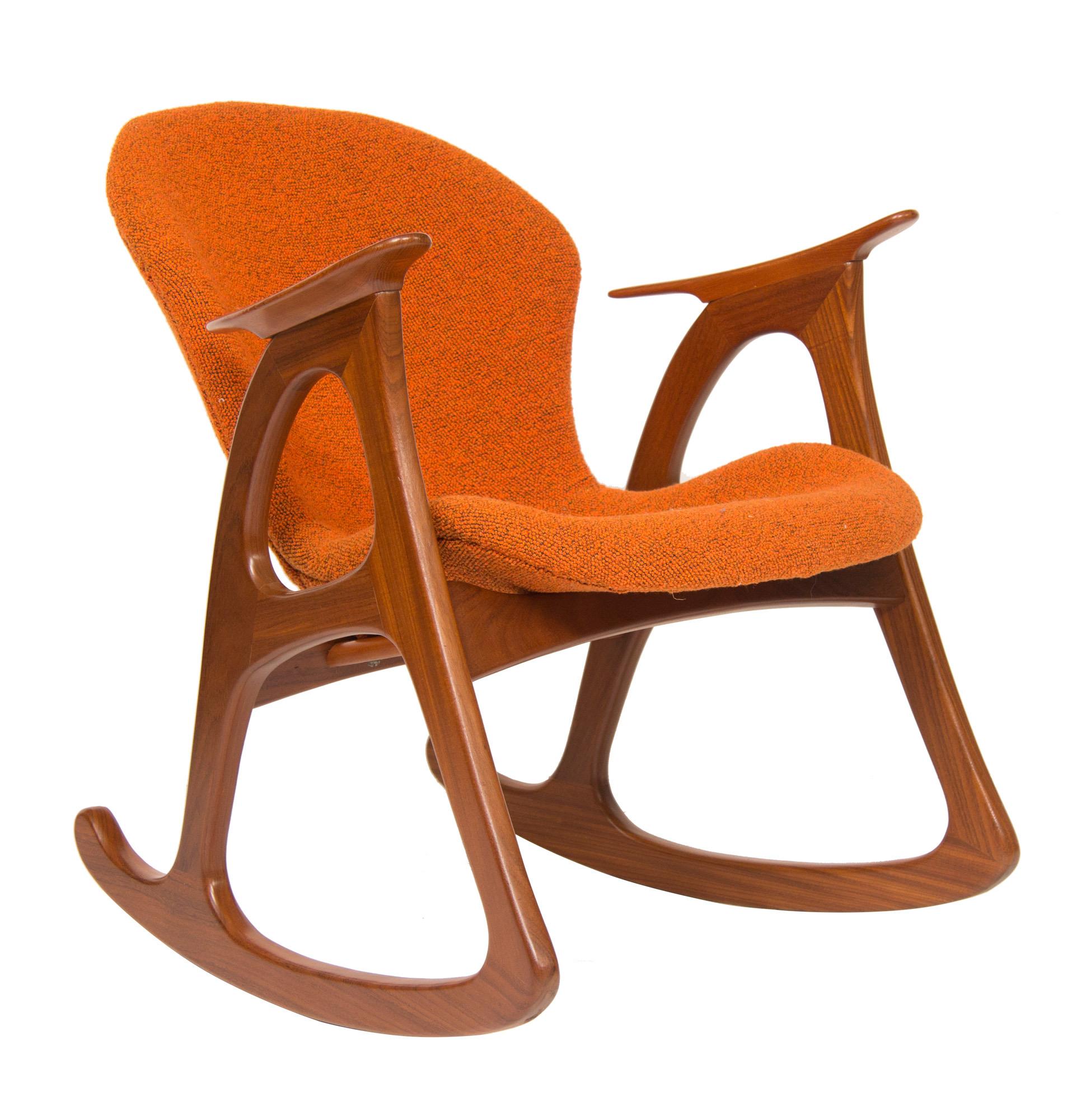 Midcentury Rocking Chair by Aage Christiansen for Erhardsen Andersen
