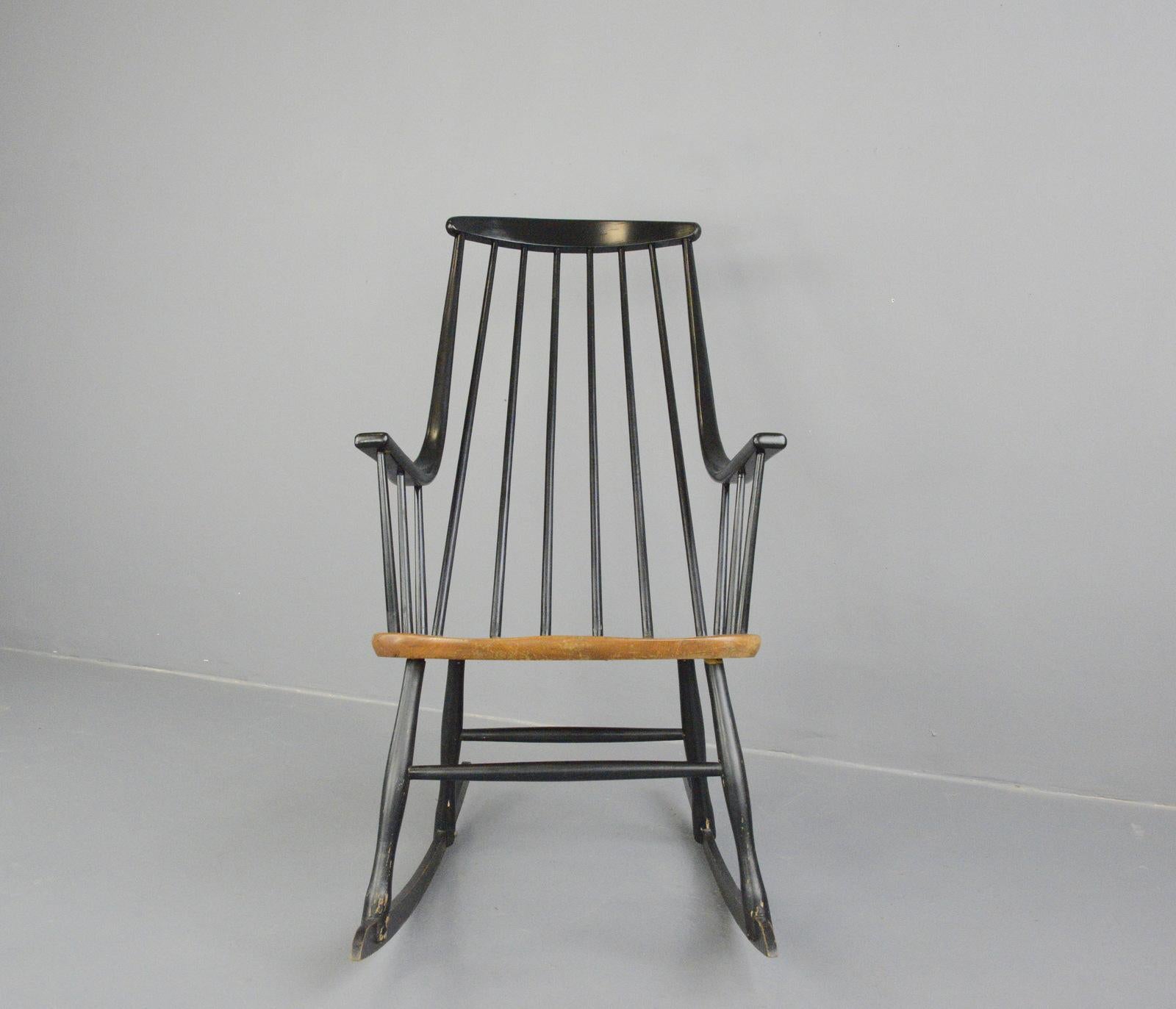 Midcentury Rocking Chair by Ilmari Tapiovaara 7
