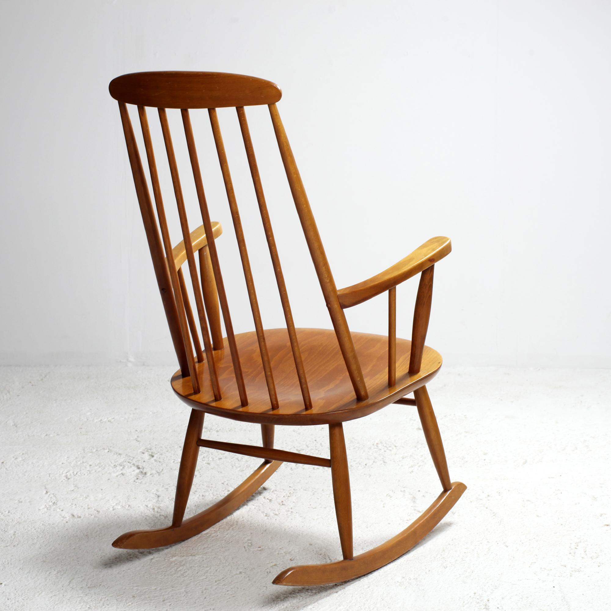 Macedonian Midcentury Rocking Chair by Stol Kamnik 1960s For Sale