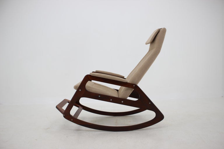 Czech Midcentury Rocking Chair by ULUV, 1960s For Sale