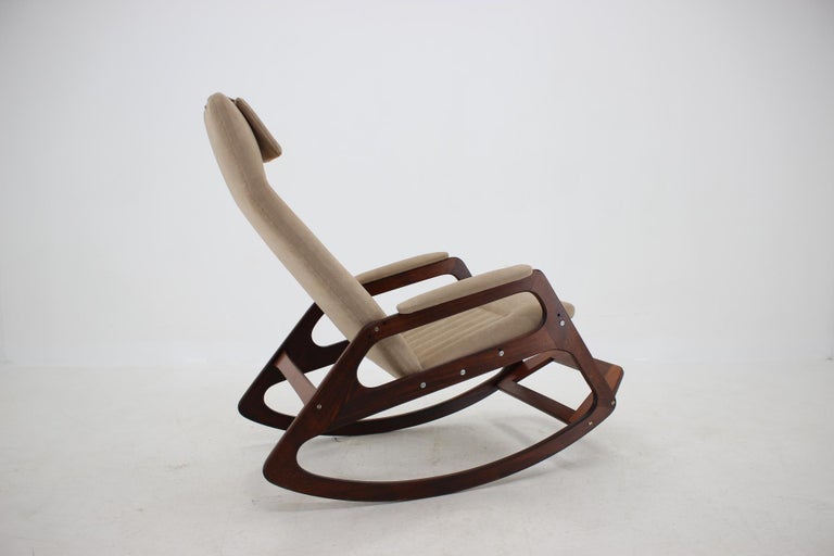 Fabric Midcentury Rocking Chair by ULUV, 1960s For Sale