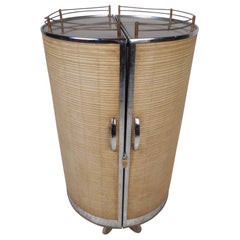 Midcentury Rolling Bar Cabinet by Semrow Products