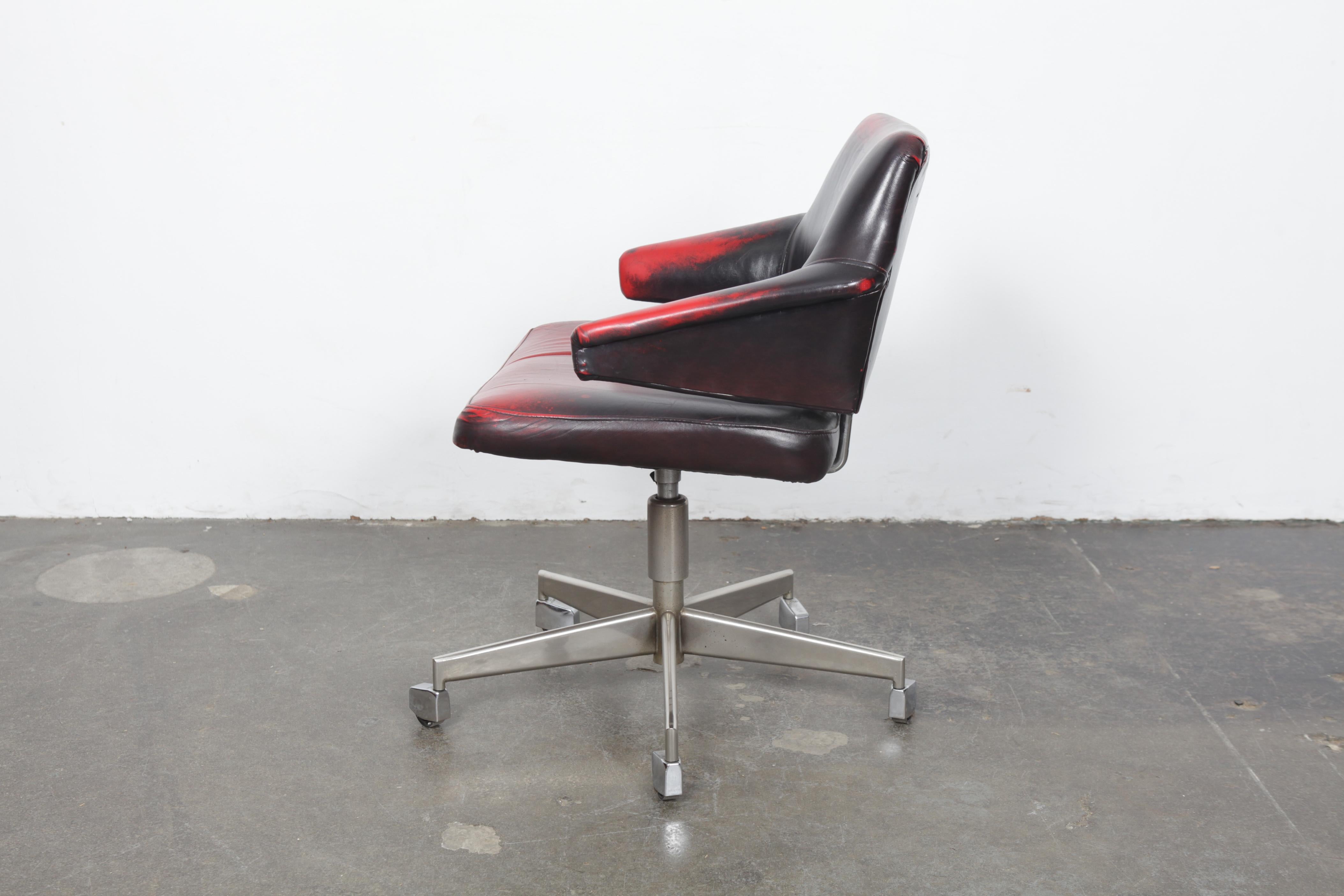 Scandinavian Modern Midcentury Rolling Office Chair by Duba, Denmark
