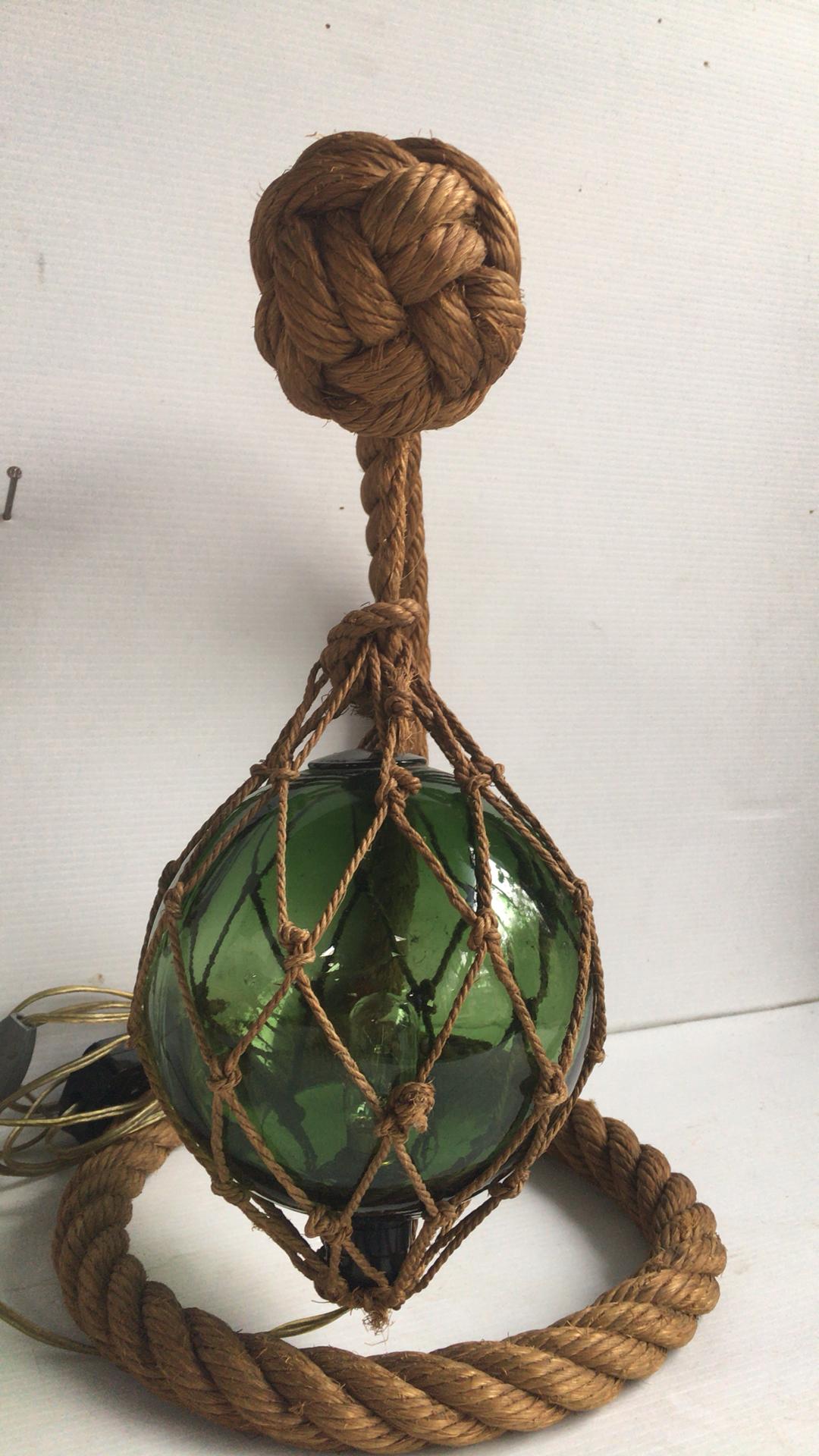 Corde Lampe à corde du milieu du siècle Adrien Audoux et Frida Minet en vente