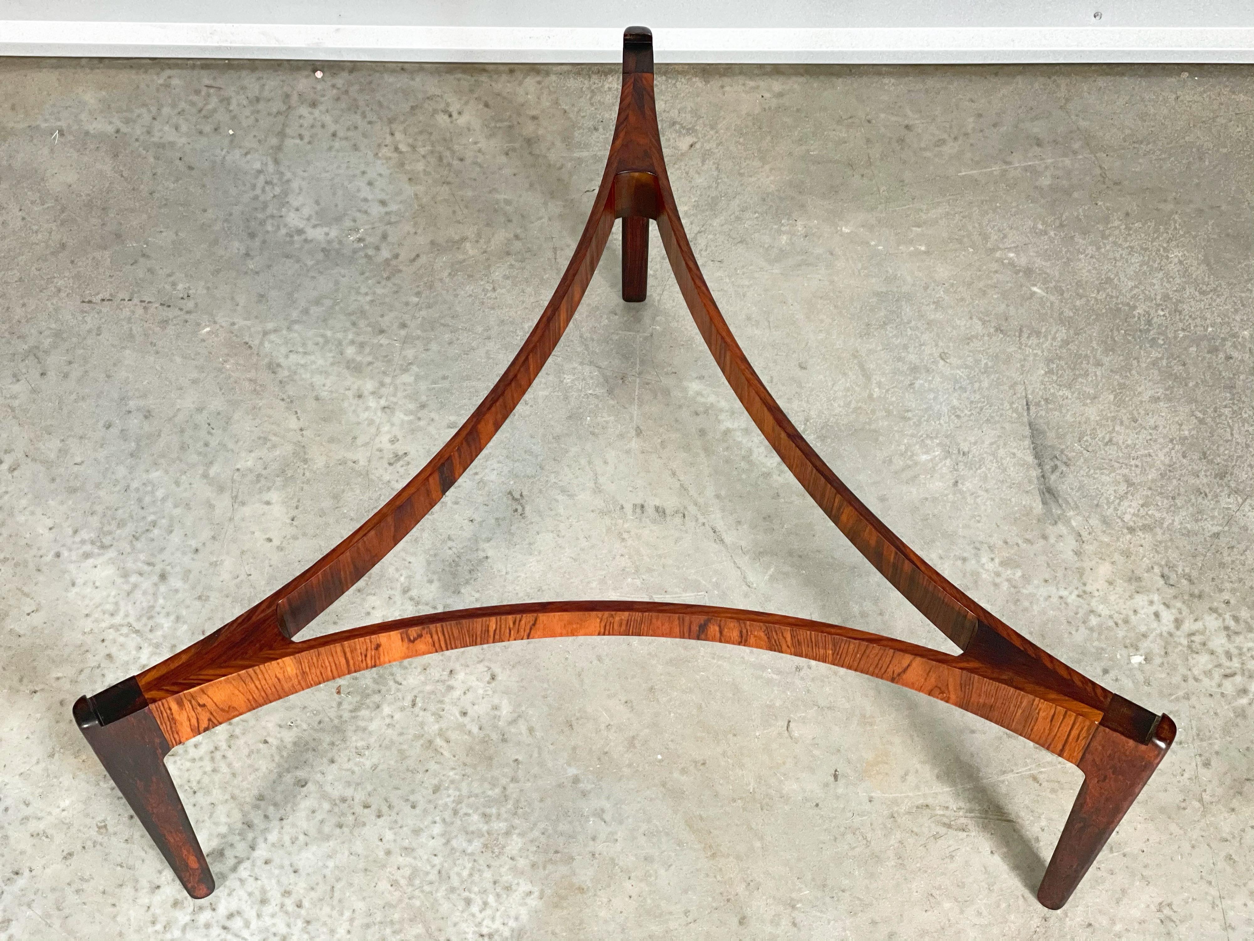 Mid-20th Century Midcentury Rosewood and Glass Coffee Table by Svend Ellekaer, Denmark