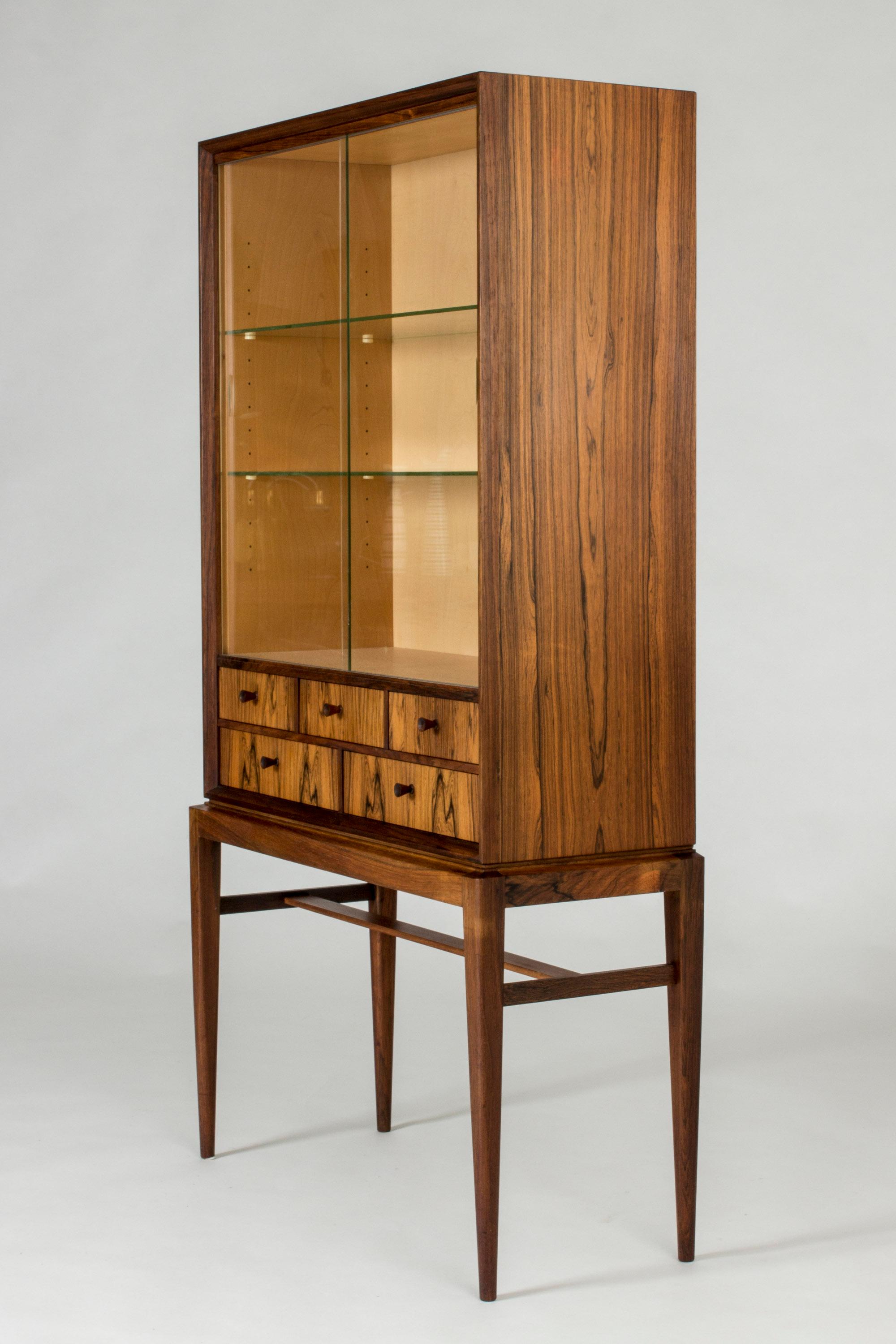 Midcentury Rosewood and Glass Vitrine Cabinet by Svante Skogh for Seffle 2