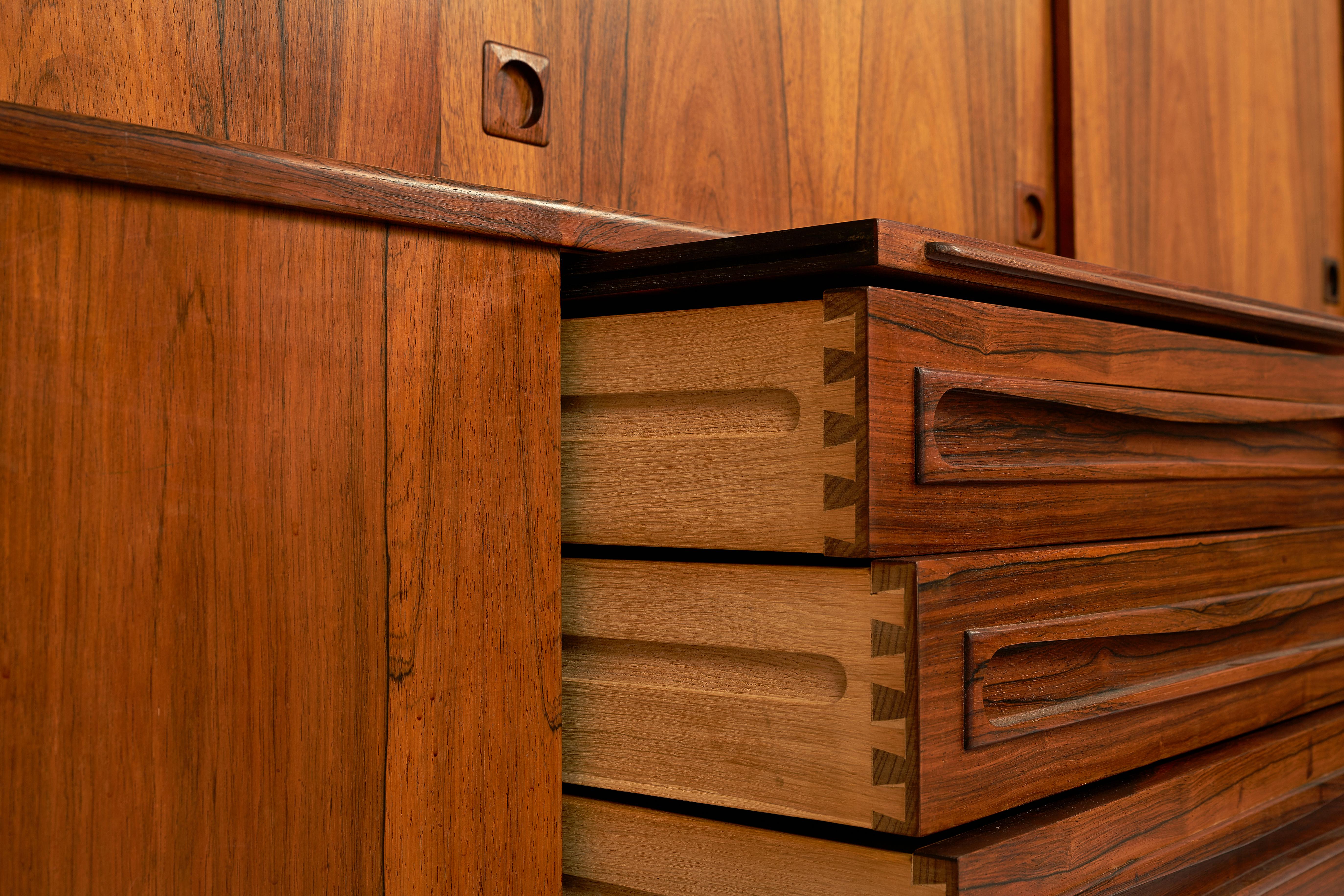 Midcentury Rosewood Cabinet by Johannes Andersen, Denmark, 1960s In Good Condition For Sale In Dusseldorf, DE