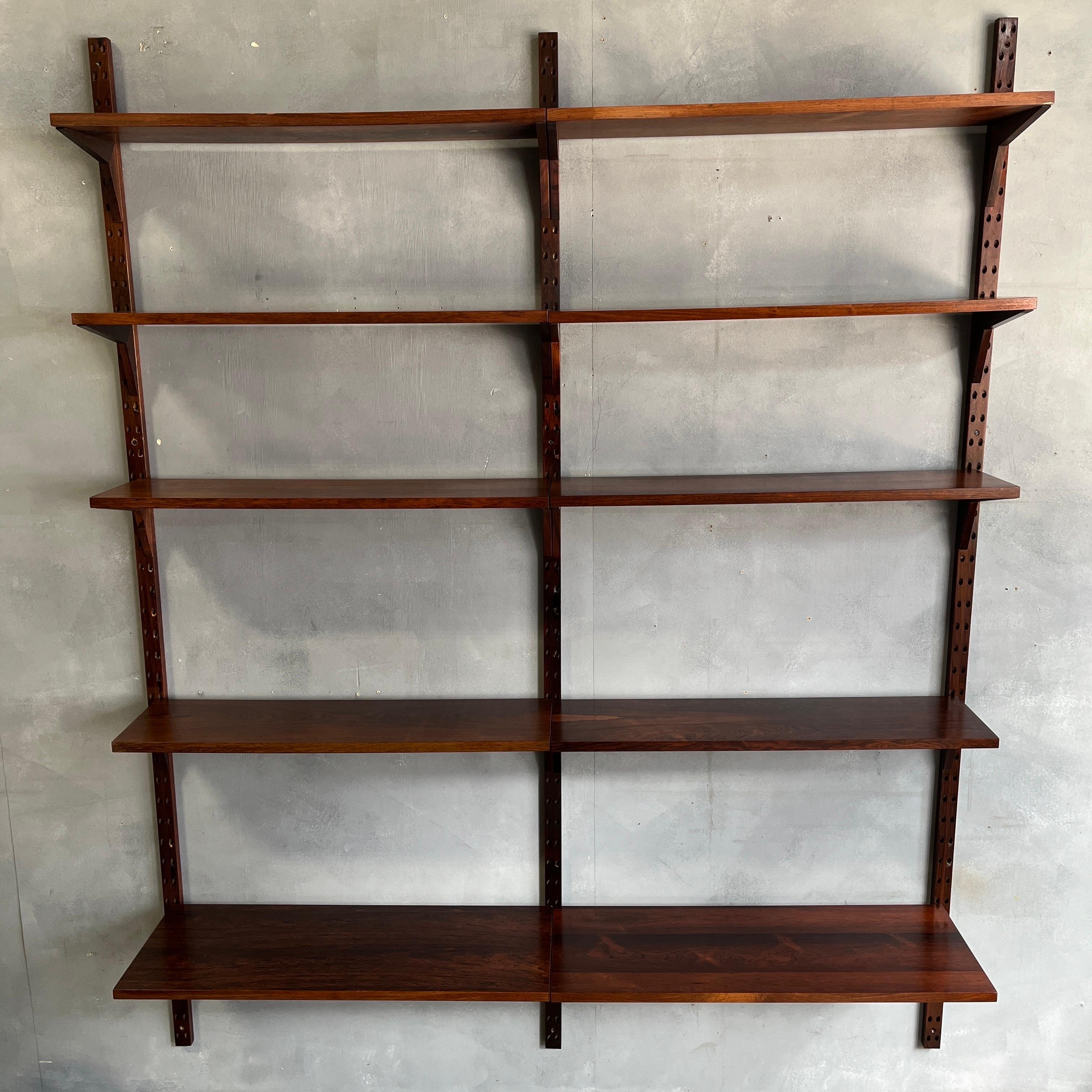 Mid-Century Modern Midcentury Rosewood Cado Wall Unit 2 Bay