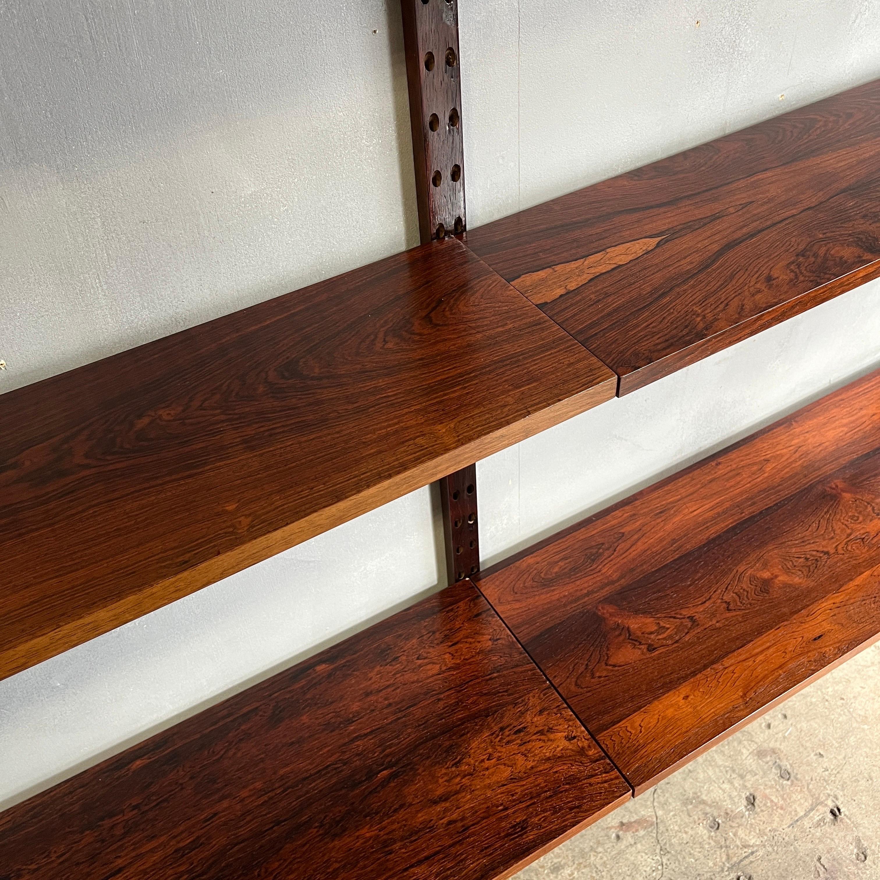 Midcentury Rosewood Cado Wall Unit 2 Bay In Good Condition In BROOKLYN, NY