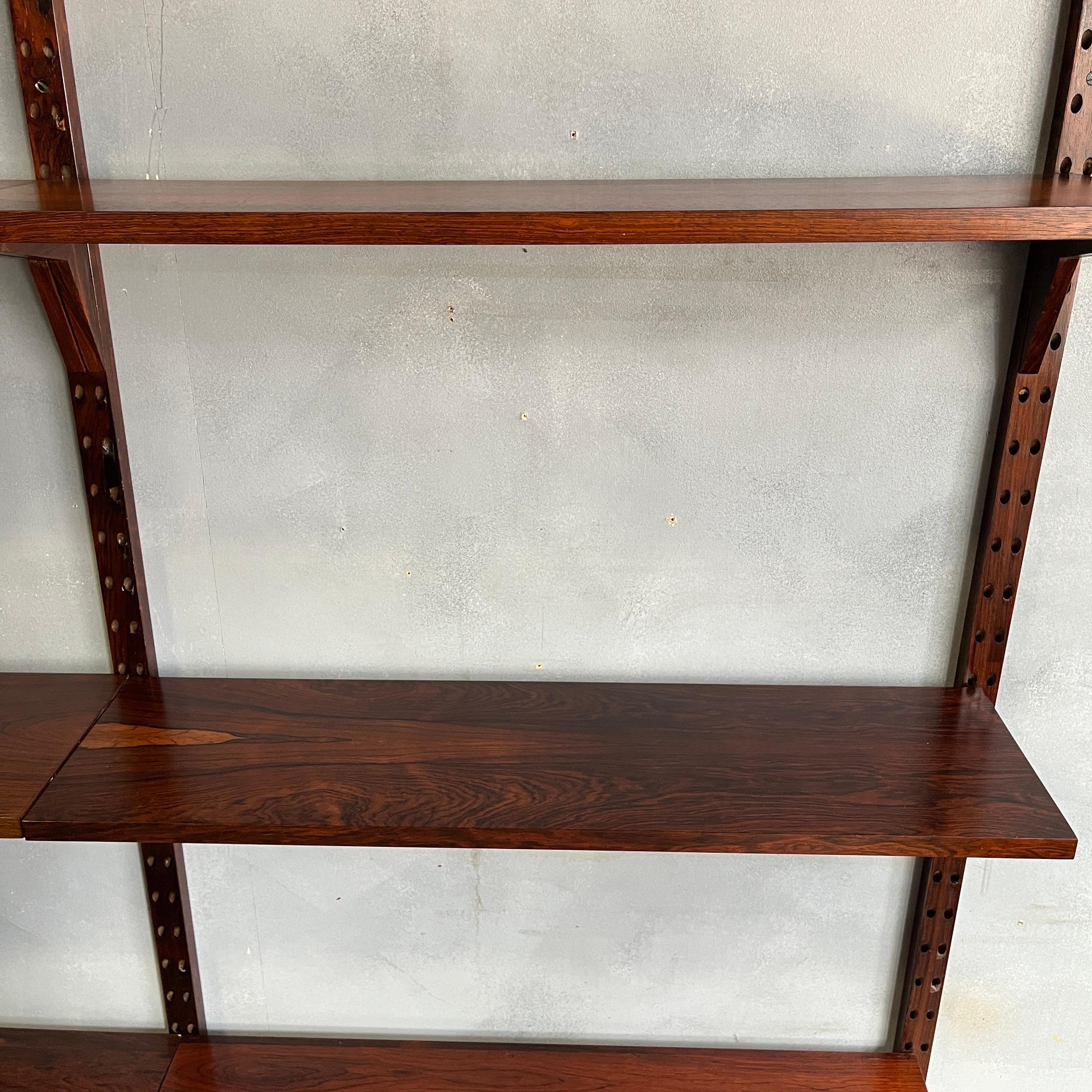 Midcentury Rosewood Cado Wall Unit 2 Bay 2