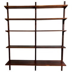 Midcentury Rosewood Cado Wall Unit 2 Bay