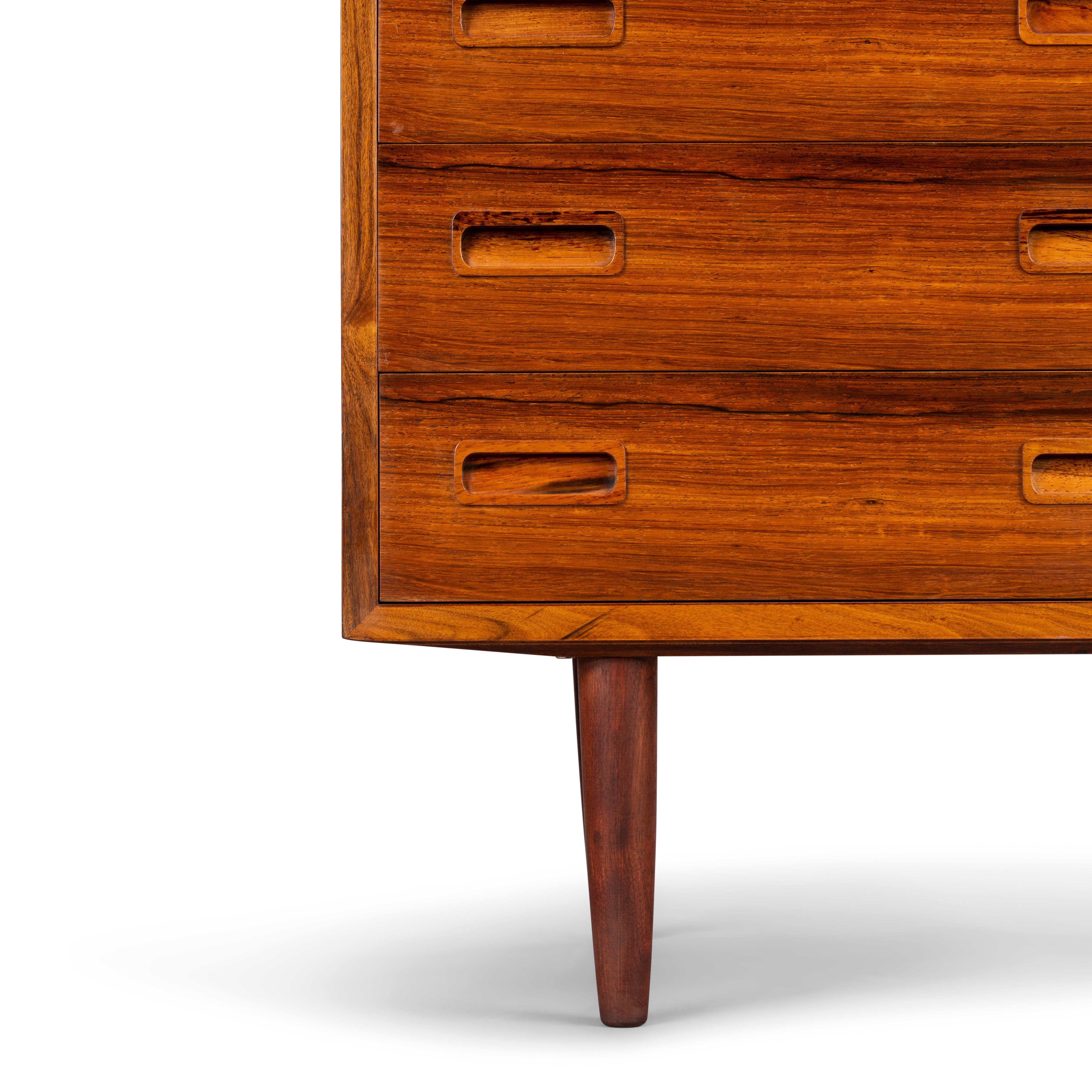Veneer Midcentury Chest of Drawers by Carlo Jensen for Hundevad & Co., 1960s