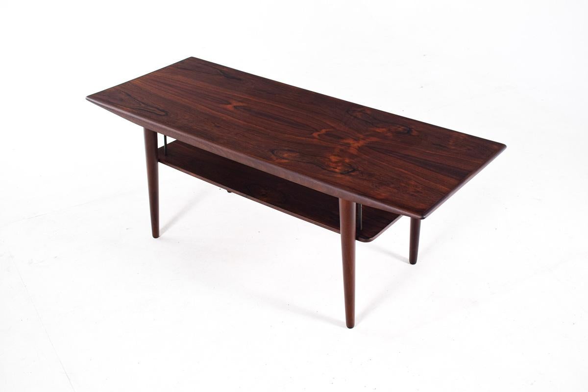 Mid-Century Modern Table à café en palissandre du milieu du siècle, années 1960 en vente