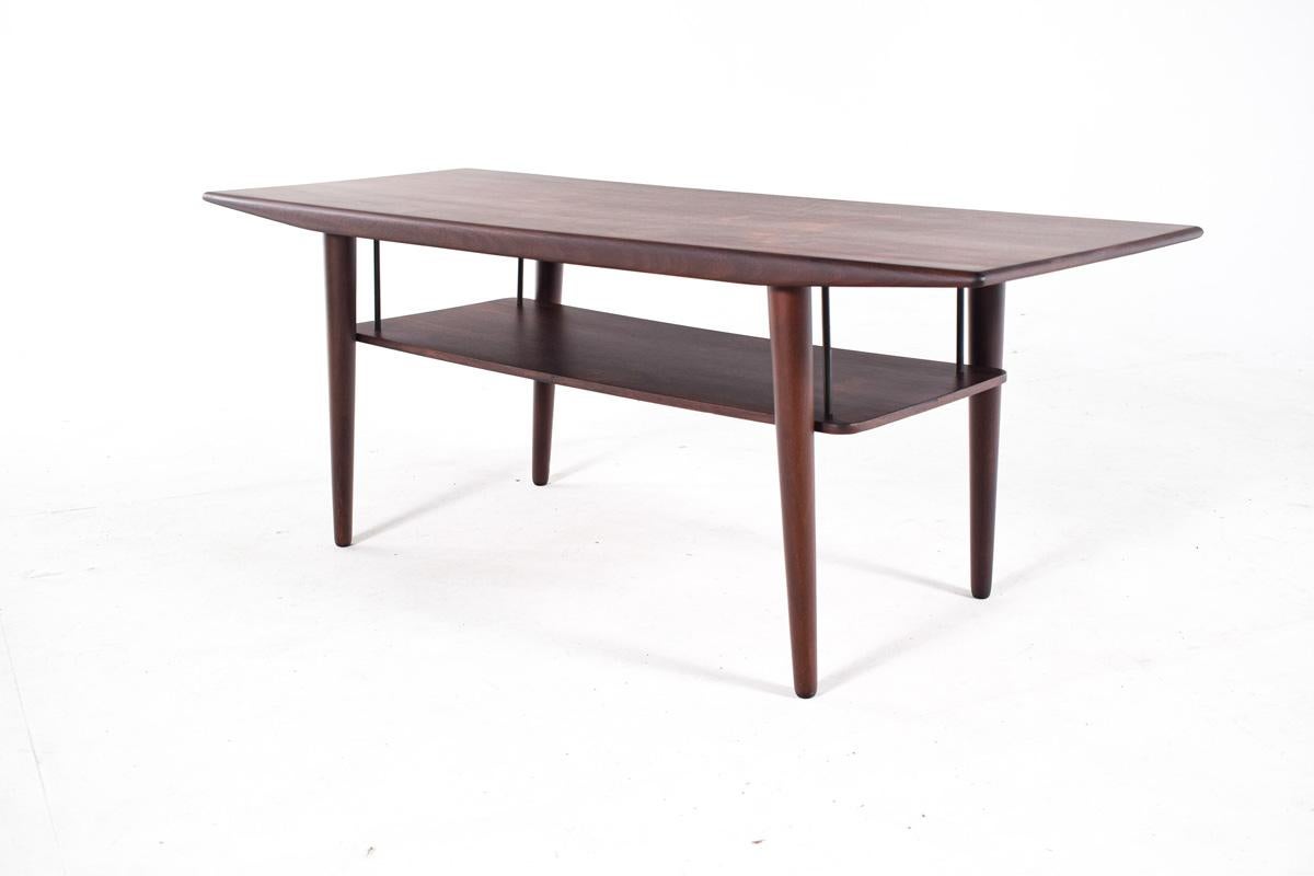 Danois Table à café en palissandre du milieu du siècle, années 1960 en vente