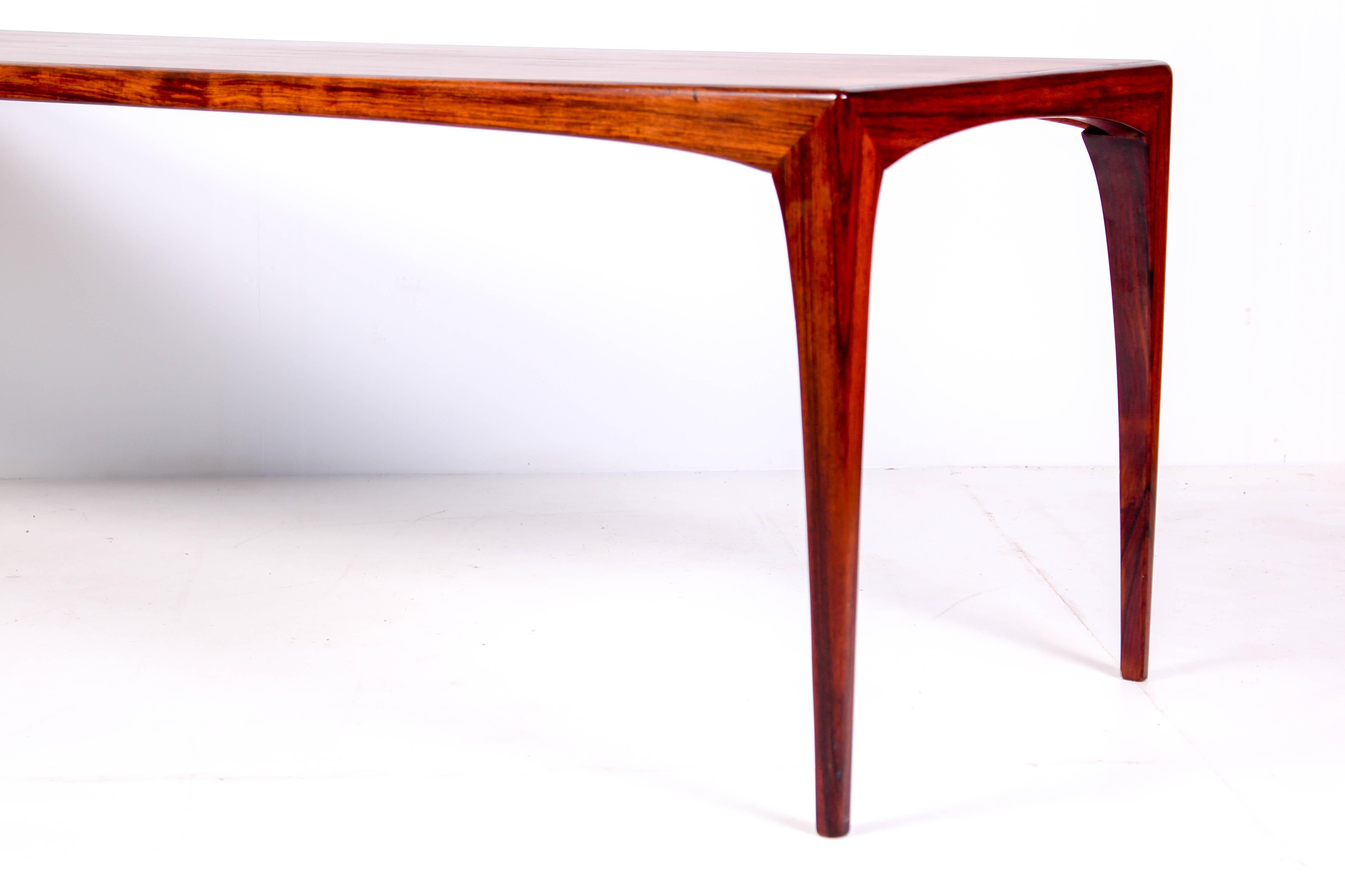 Midcentury Rosewood Coffee Table by Erling Torvits for Heltborg Møbler 1