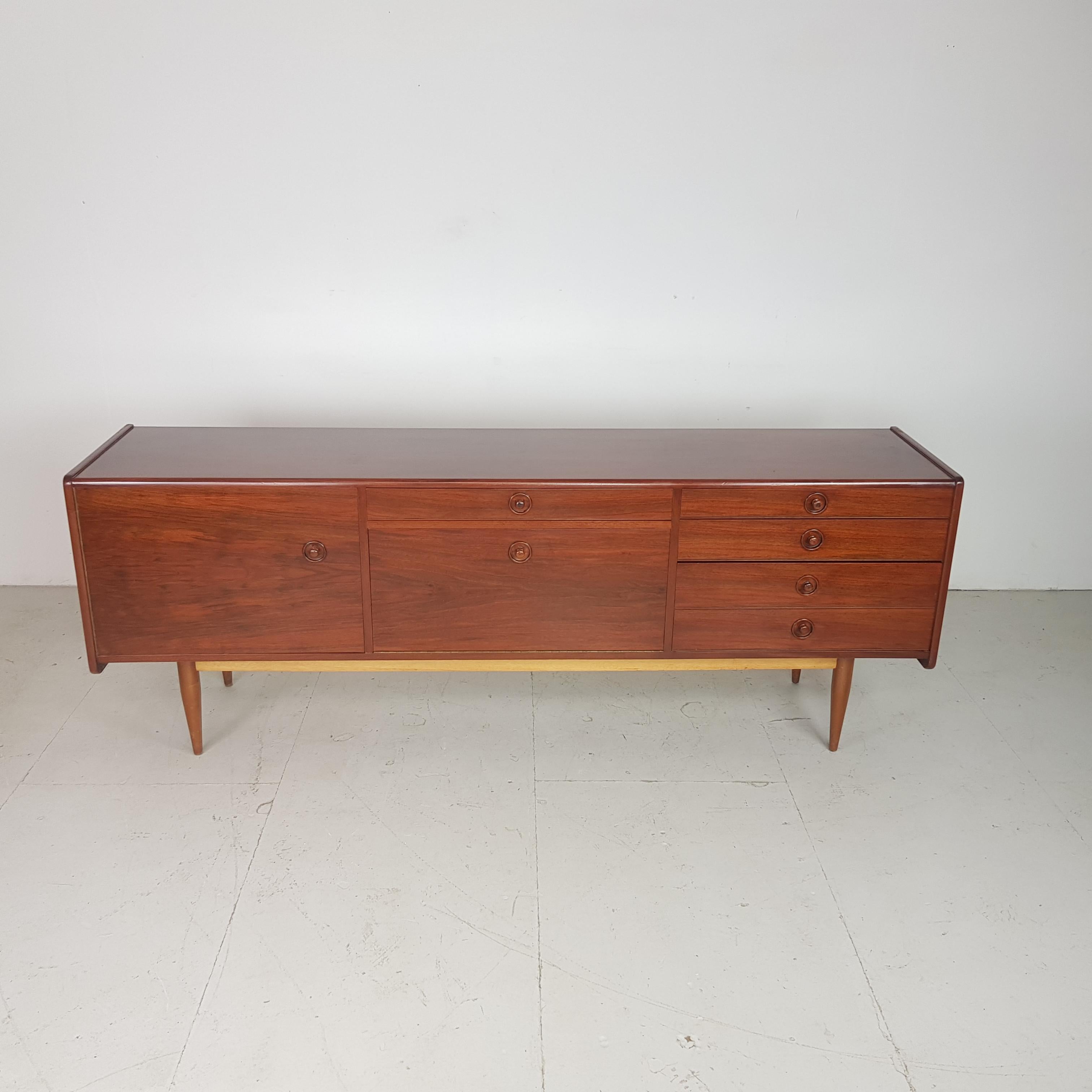 20th Century Midcentury Rosewood Danish Sideboard For Sale