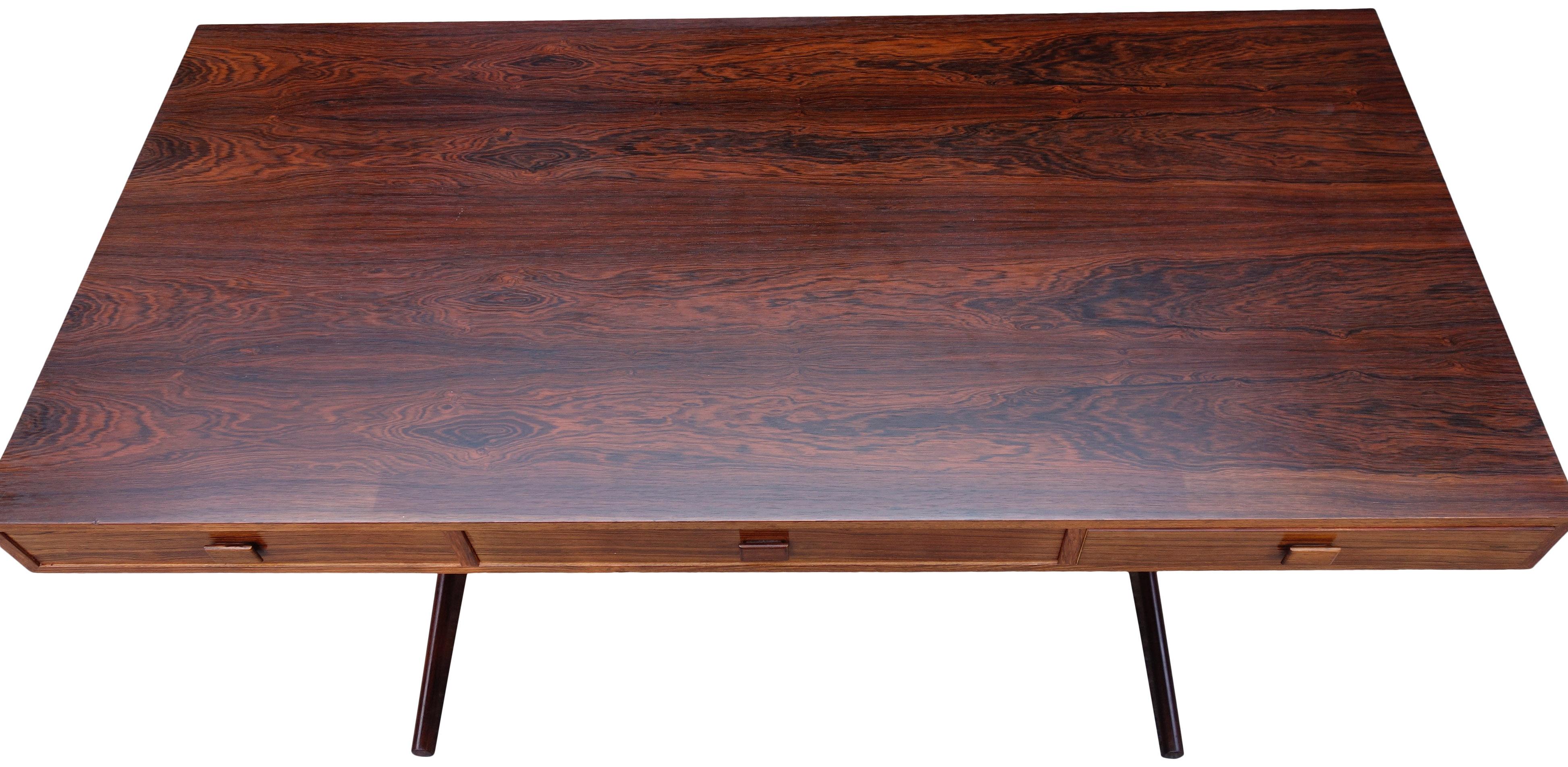 Midcentury Rosewood Desk by Georg Petersens In Good Condition In BROOKLYN, NY