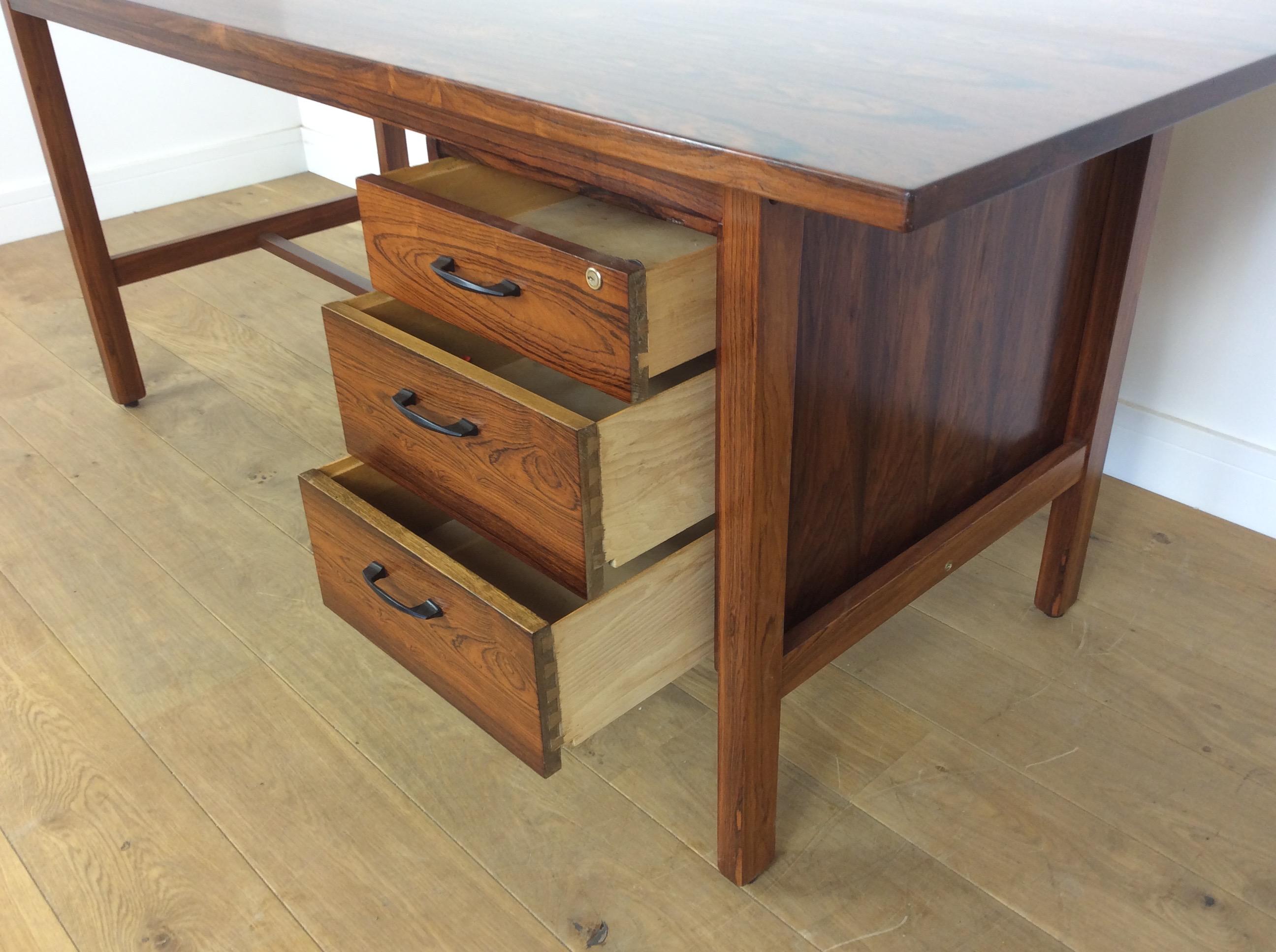 Midcentury Rosewood Desk For Sale 3