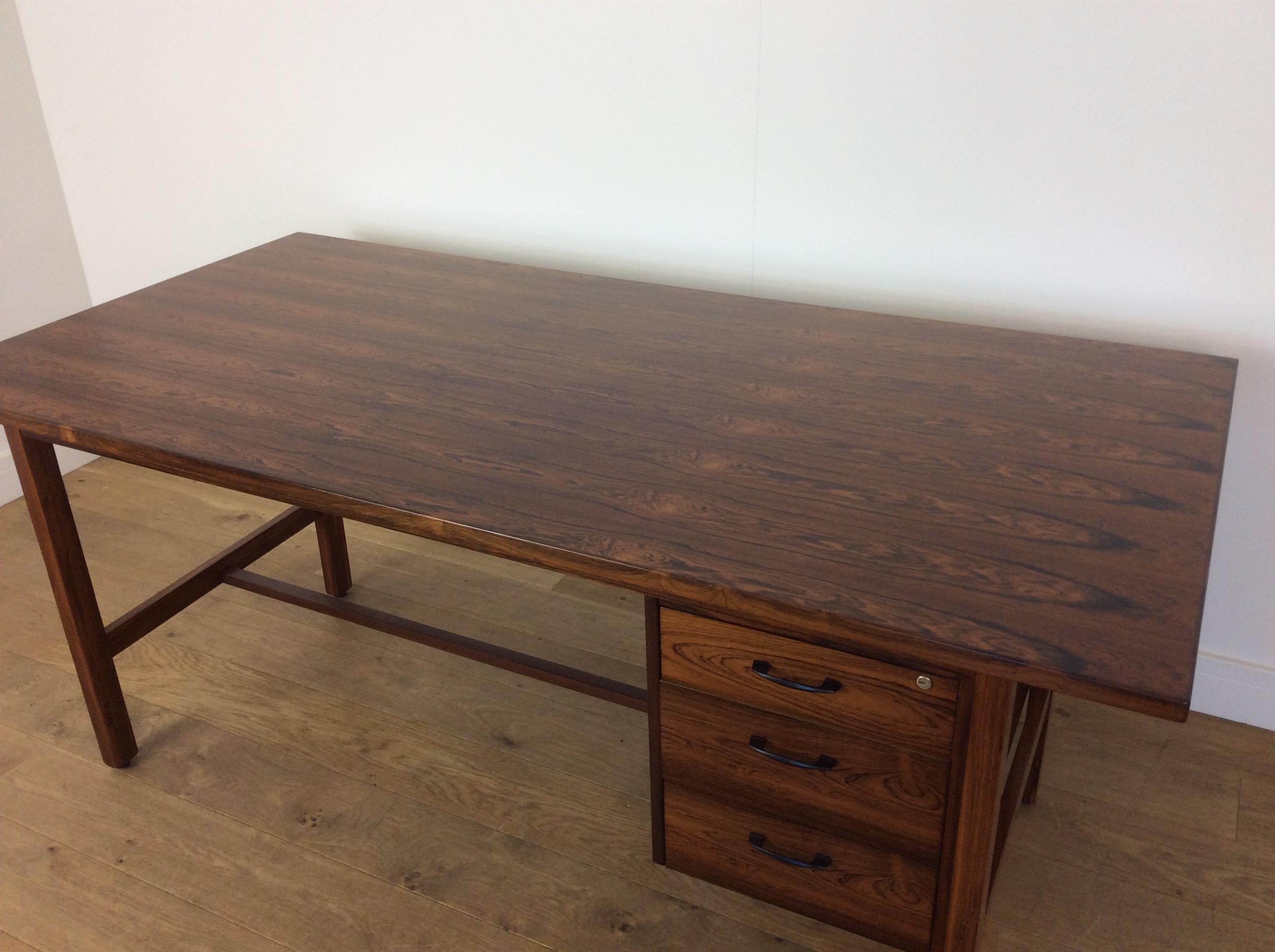 Mid-Century Modern Midcentury Rosewood Desk For Sale