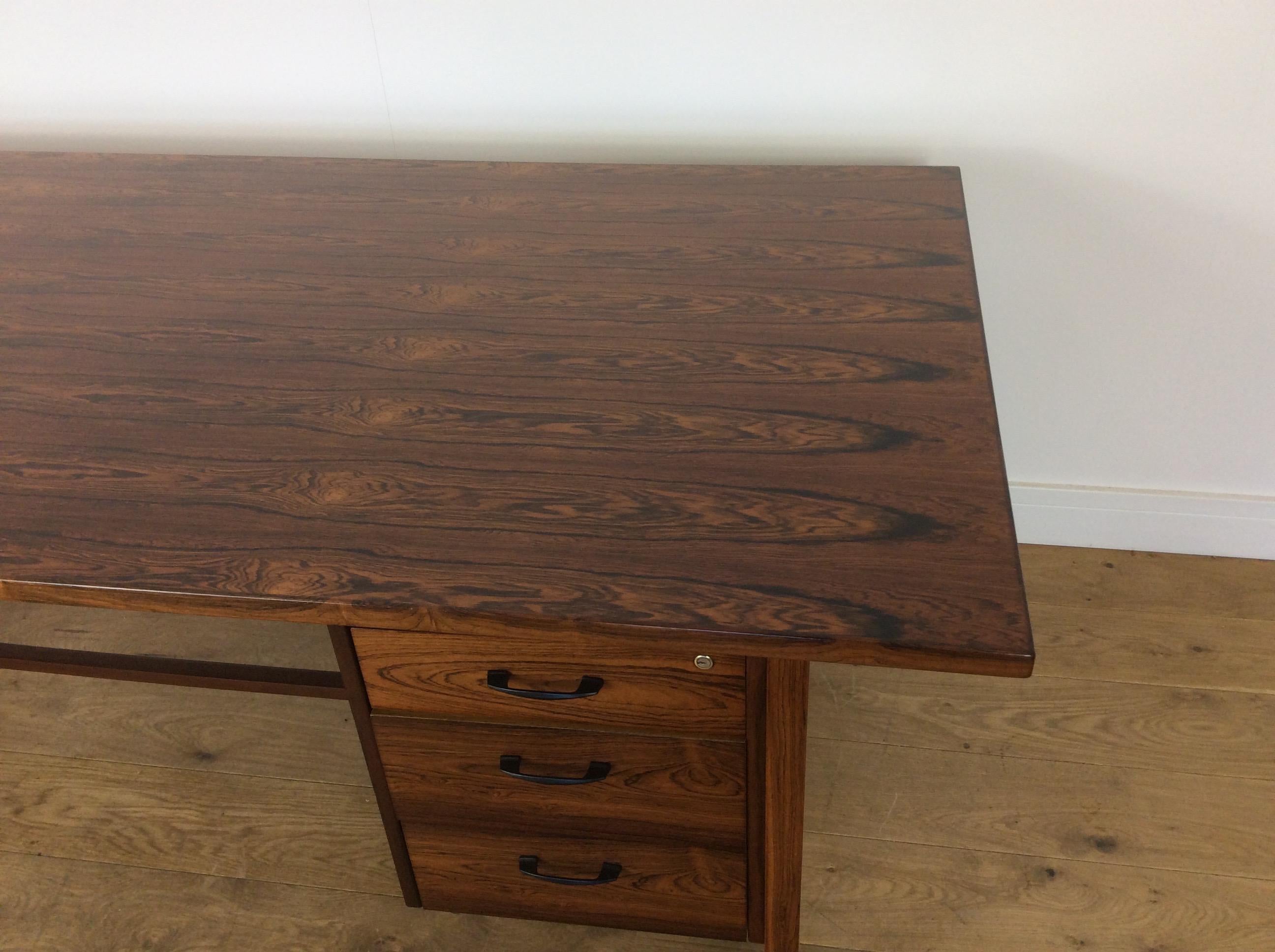 Danish Midcentury Rosewood Desk For Sale