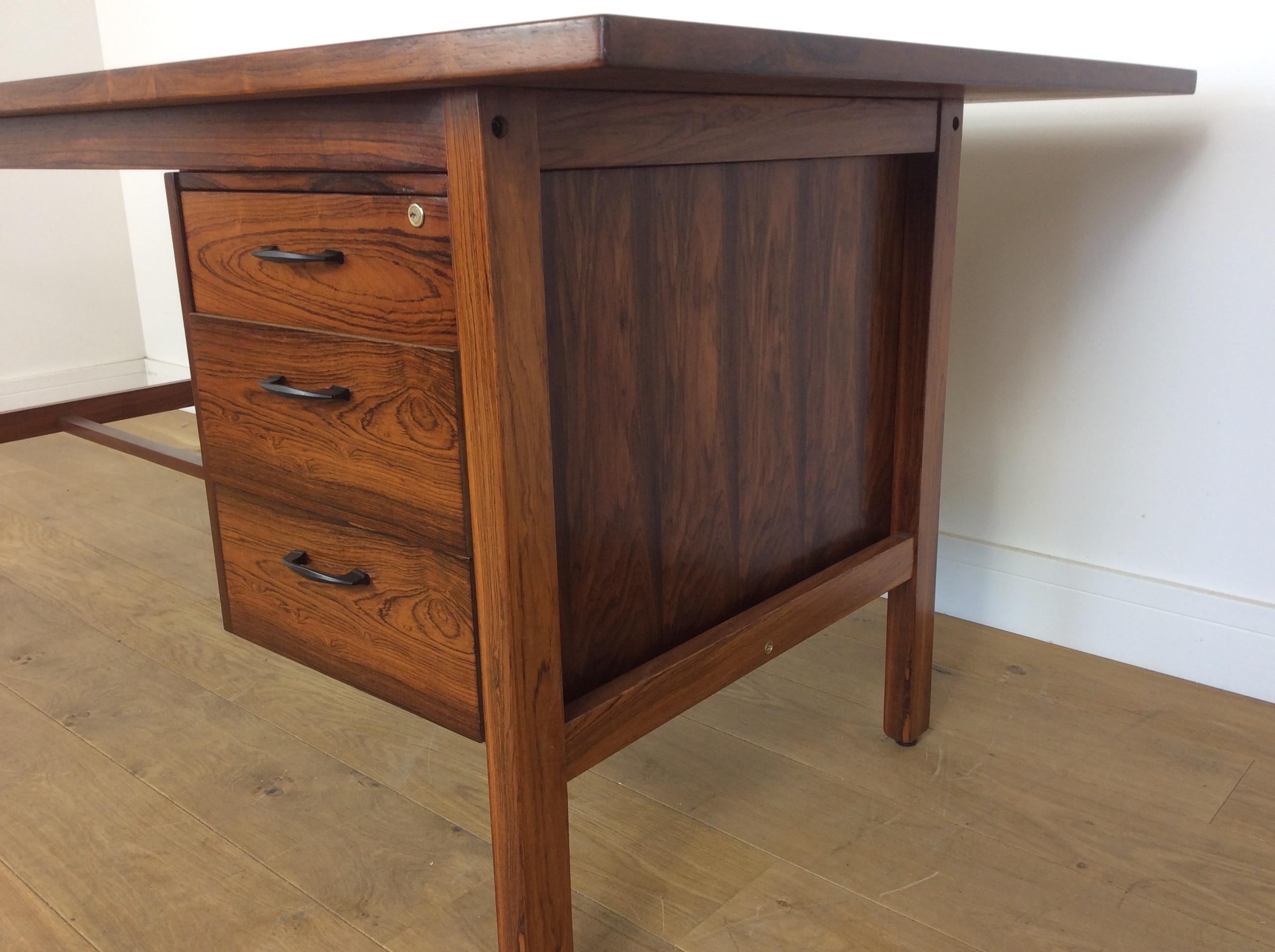 Midcentury Rosewood Desk For Sale 1